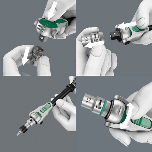 Zestaw kluczy nasadowych Wera 05004016001 + Grzechotka Zyklop Speed 1/4 8100 SA