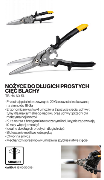 Nożyce do blachy ToughBuilt TB-H4-60-SL