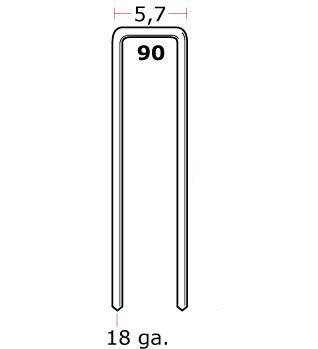 Zszywki stolarskie TYP90 16mm 5000 szt. ZST9016G1 Ottensten 4PRO