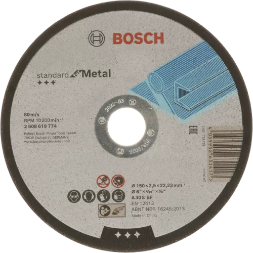 Tarcza tnąca do metalu 150x2,5x22,23 mm Bosch 2608619774