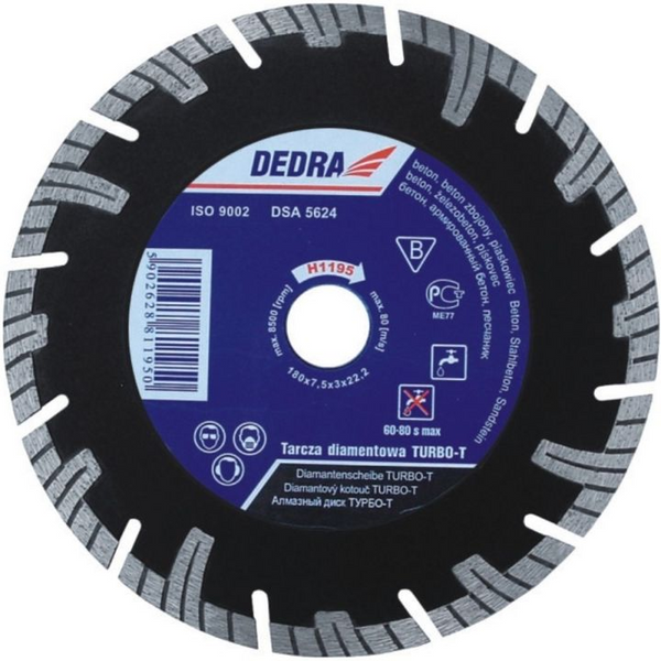 Dedra tarcza diamentowa Turbo-T 230mm H1197