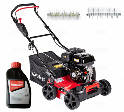 Wertykulator Cedrus WR01 z silnikiem spalinowym + olej do silników 4-suwowych Makita