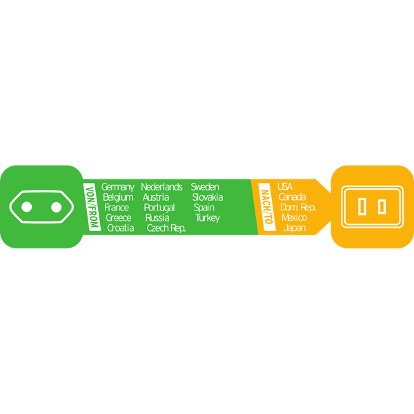 Adapter gniazda Euro / USA, Japonia Brennenstuhl 1508450