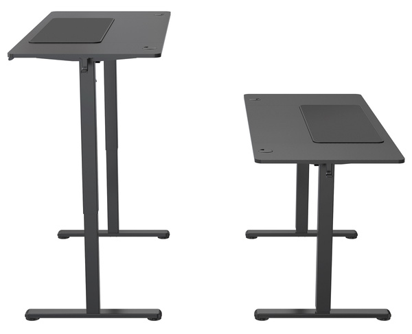 Biurko elektryczne 140x60 cm Zyonix FLUX Black Carbon