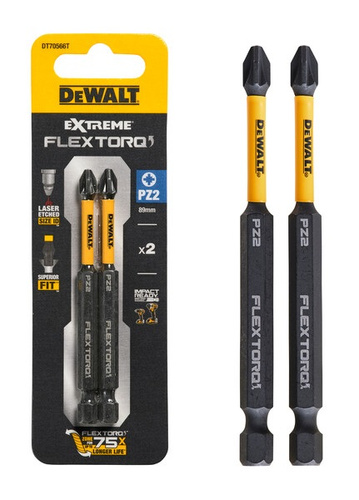 Zestaw 2 szt. bitów PZ2 85 mm Dewalt DT70566T