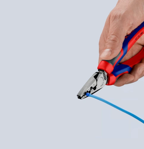 Szczypce do zagniatania tulejek kablowych Knipex 9772180