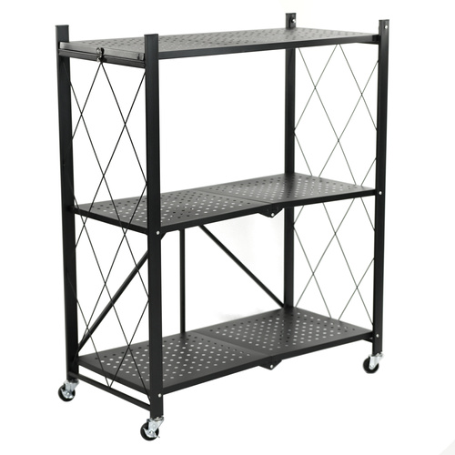 Regał Belivio SIMON Black 3-poziomowy