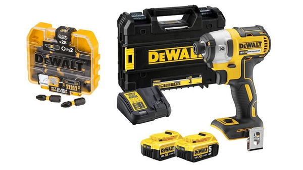 Zakrętarka Dewalt DCF887P2 z zestawem bitów DT70556T