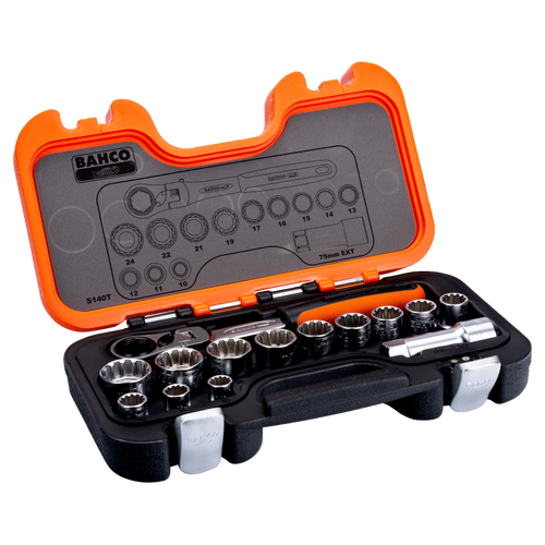 Zestaw nasadek z grzechotką Bahco S140T 14 el.