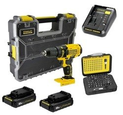 Zestaw Stanley Fatmax FMCK601D2A Wiertarko-wkrętarka Li-Ion 18 V + Zestaw 61 bitów