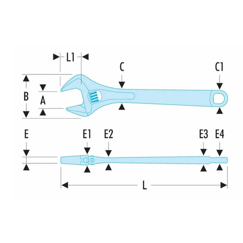 Klucz nastawny 8C Facom 113AS.8CPB