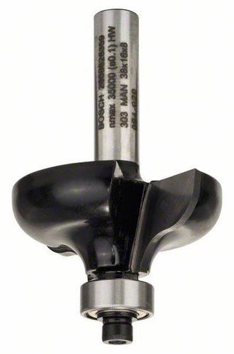 Frez do kształtowania krawędzi G, 8 mm, R1 6,35 mm, D 38 mm, L 15,7 mm, G 57 mm Bosch 2608628359