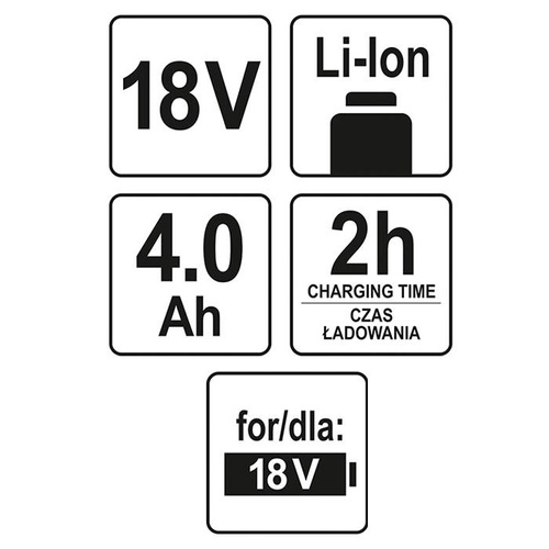 Akumulator Yato 4.0Ah YT-82844
