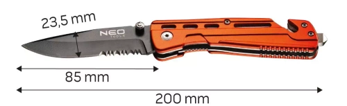 Składany nóż ratowniczy NEO Tools 63-026