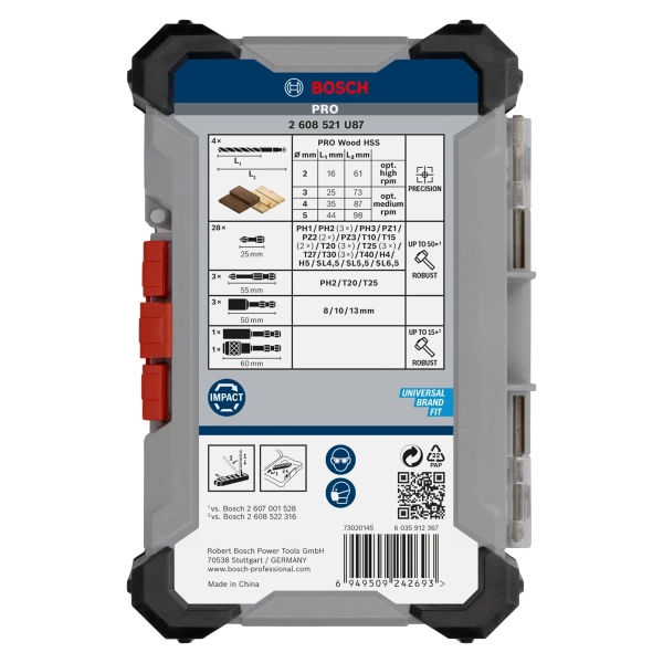 Zestaw bitów i wierteł Bosch 2608521U87