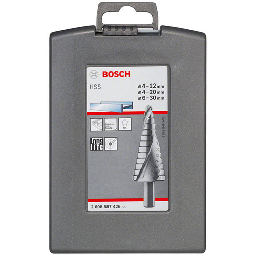 Wierteło stopniowe do metalu Bosch 2608587426 - zestaw 3 sztuk