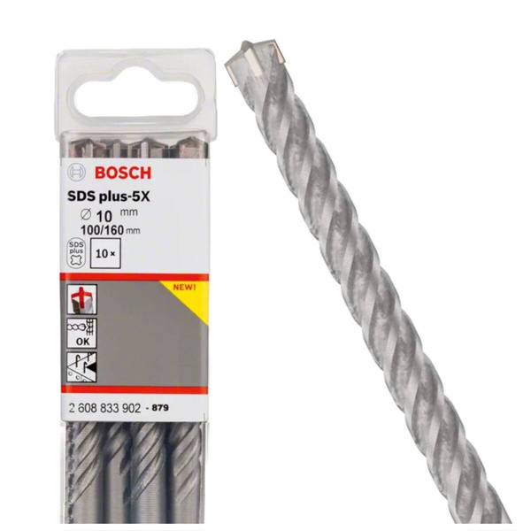 Wiertło SDS plus-5X Bosch 10x100x160mm 2608833902 10 szt.