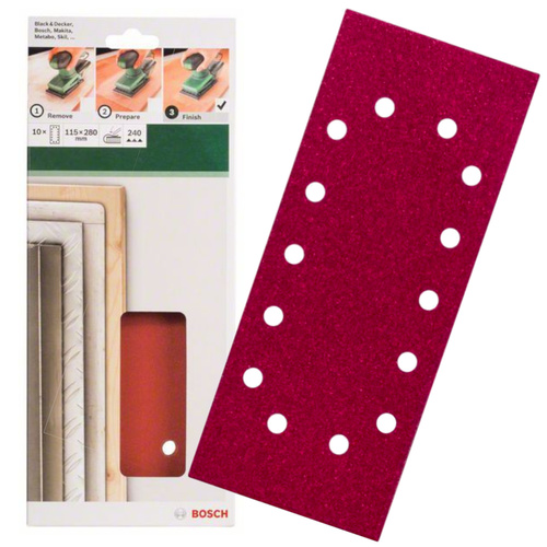 Papier ścierny Bosch 115x280mm P240 10 szt. 2609256B31