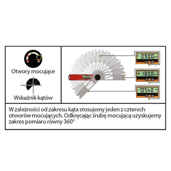 Cyfrowy kątomierz CMT DAF-001