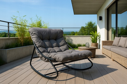 Fotel wypoczynkowy Belivio MILO dark grey