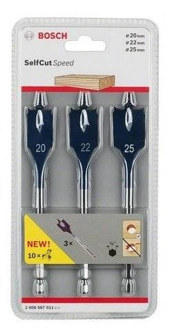 3-częściowy zestaw Wierteł  płaskich Self Cut Speed 2608587011 BOSCH