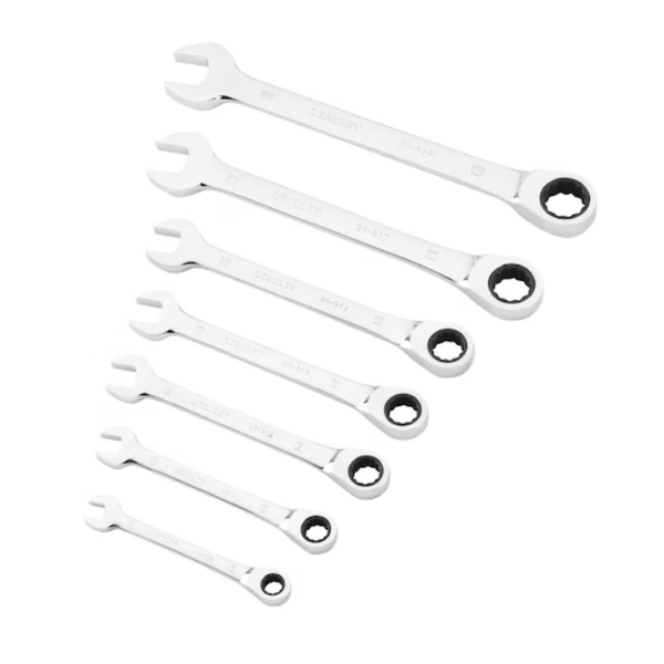 Zestaw kluczy płasko-oczkowych z grzechotką Stanley STMT82846-0