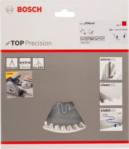 Tarcza pilarska Top Precision Best for Wood 165x20 Bosch 2608642384