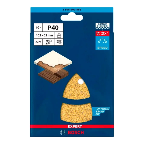 Papier ścierny 102x62 mm P40 Bosch C470 2608900886