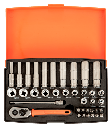 Zestaw kluczy nasadowych Bahco SL25L 37 el.