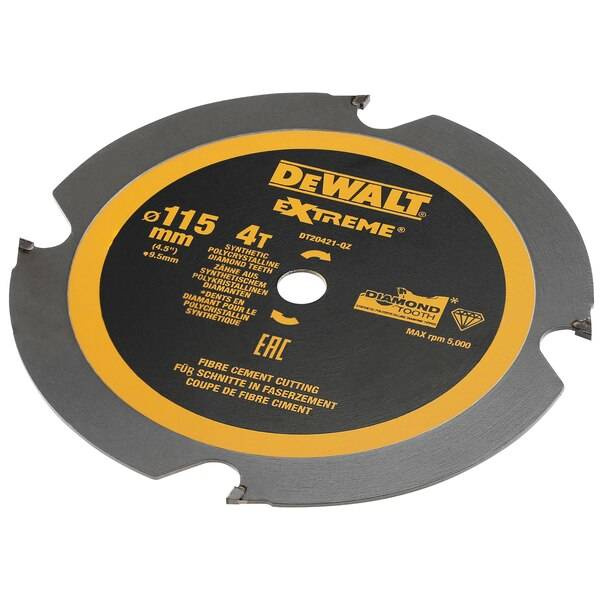 Tarcza do cięcia płyt cementowych 115x9,5 mm/4 zęb. DT20421-QZ DeWALT
