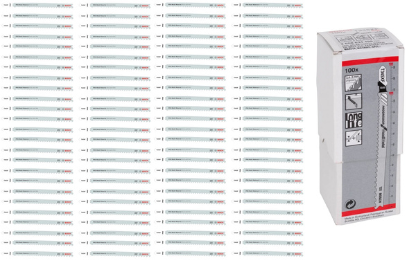 Zestaw 100 szt. brzeszczotów do wyrzynarek Bosch PRO Multi Material thick and thin T345XF, 132 mm 2608634486