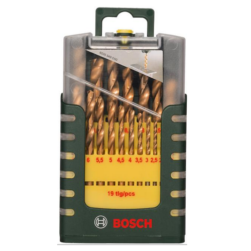 Wiertła do metalu Bosch HSS-TiN - zestaw 19 sztuk