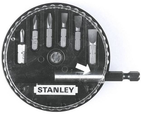 Zestaw 7 elem. końcówek wkrętakowych 1/4" Stanley 1-68-738