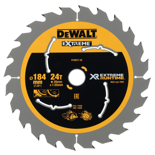 Tarcza tnąca do cięcia drewna 184x20mm 24Z Dewalt DT99577-QZ