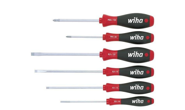 Zestaw wkrętaków SoftFinish 302 Płaski, Phillips 6-cz. Wiha 07152