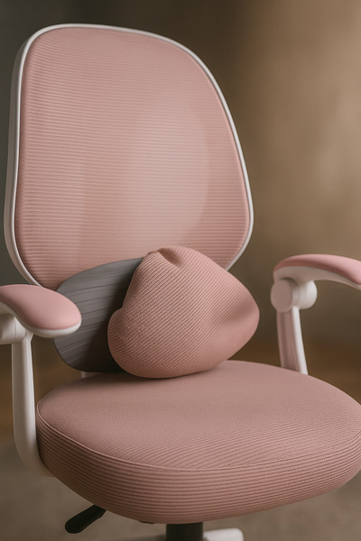 Fotel obrotowy Belivio VIVO różowy WER89084-outlet