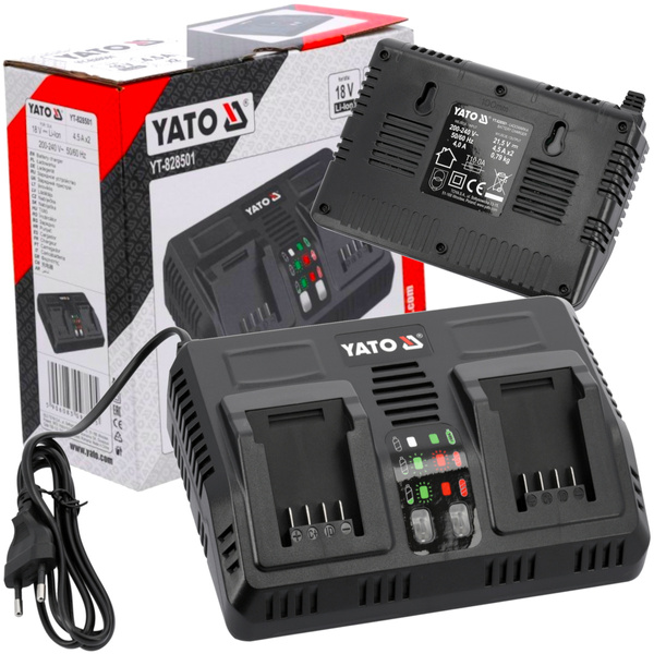 Podwójna ładowarka Yato 18V (2,4-4,5A) YT-828501