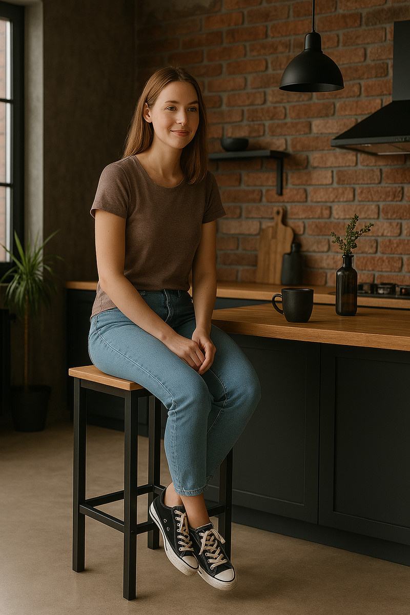 Stołek barowy Belivio PAX ROYAL OAK