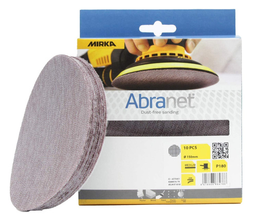 Krążki szlifierskie 150 mm P180 Mirka Abranet AE241F1018 10 szt.