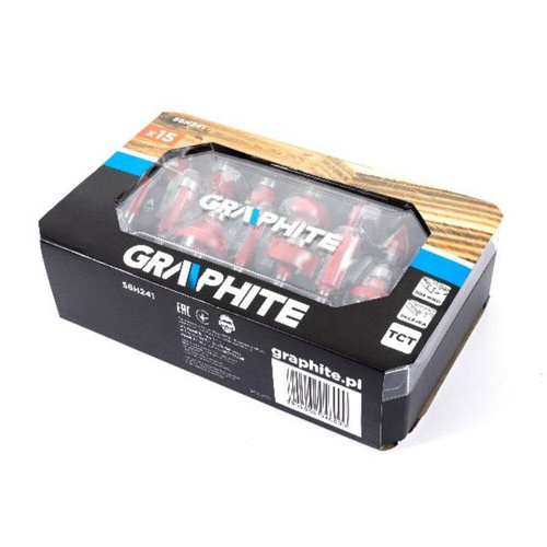 Frezy widiowe zestaw 15 szt. Graphite 56H241