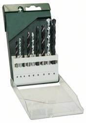 9-częściowy zestaw wierteł: do metalu HSS-R/do kamienia/drewna4,0 mm x 75 mm; 6,0 mm x 93 mm; 8,0 mm x 117 mm; 4,0 mm x 75 mm; 6,0 mm x 100 mm; 8,0 mm x 120 mm; 4,0 mm x 75 mm; 6,0 mm x 92 mm; 8,0 mm x 115 mm Bosch 2609255483