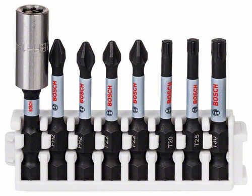 Zestaw bitów Impact Control Power, 8 szt., 2 x PH2; 2 x PZ2; 1 x T20; 1 x T25; 1 x T30 Bosch 2608522326