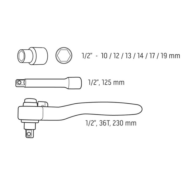 Klucze nasadowe NEO Tools 1000V 8szt. 01-307
