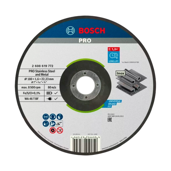 Tarcza do cięcia metalu 180x22,23 mm Bosch 2608619772