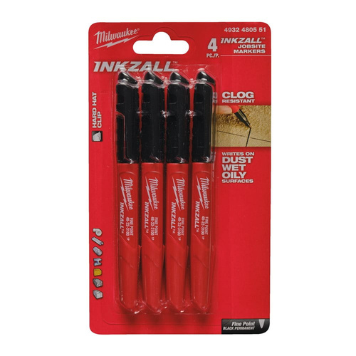 Markery czarne 4 szt. Milwaukee 4932480551