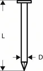 Gwóźdź łączony papierem, łeb okrągły, SN21RK 60G Bosch 2608200032