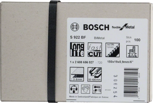 Zestaw 100 szt. brzeszczotów Flexible for Metal S922BF Bosch 2608656027