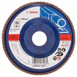 Listkowa tarcza szlifierska X551, Expert for Metal 115x22,23x80 Bosch 2608607363