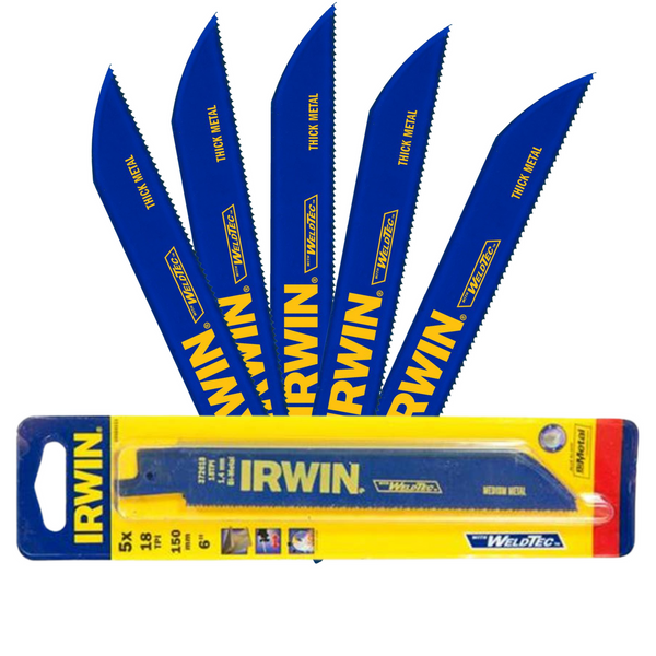 Zestaw 5 szt. brzeszczotów do piły szablastej do metalu Irwin 10504153