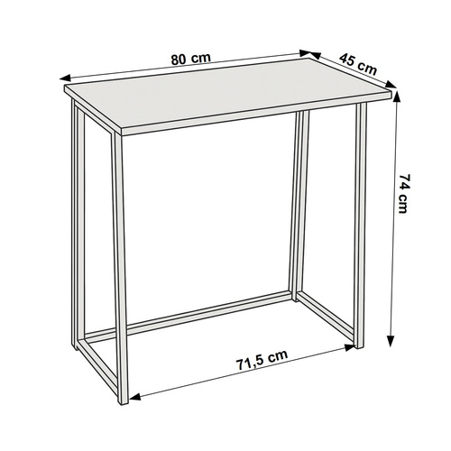 Biurko składane Belivio HUGO Rustical Oak